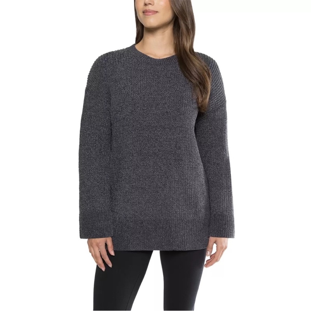 Matty M Women's The Chenille Crew Neck Sweater, Gray